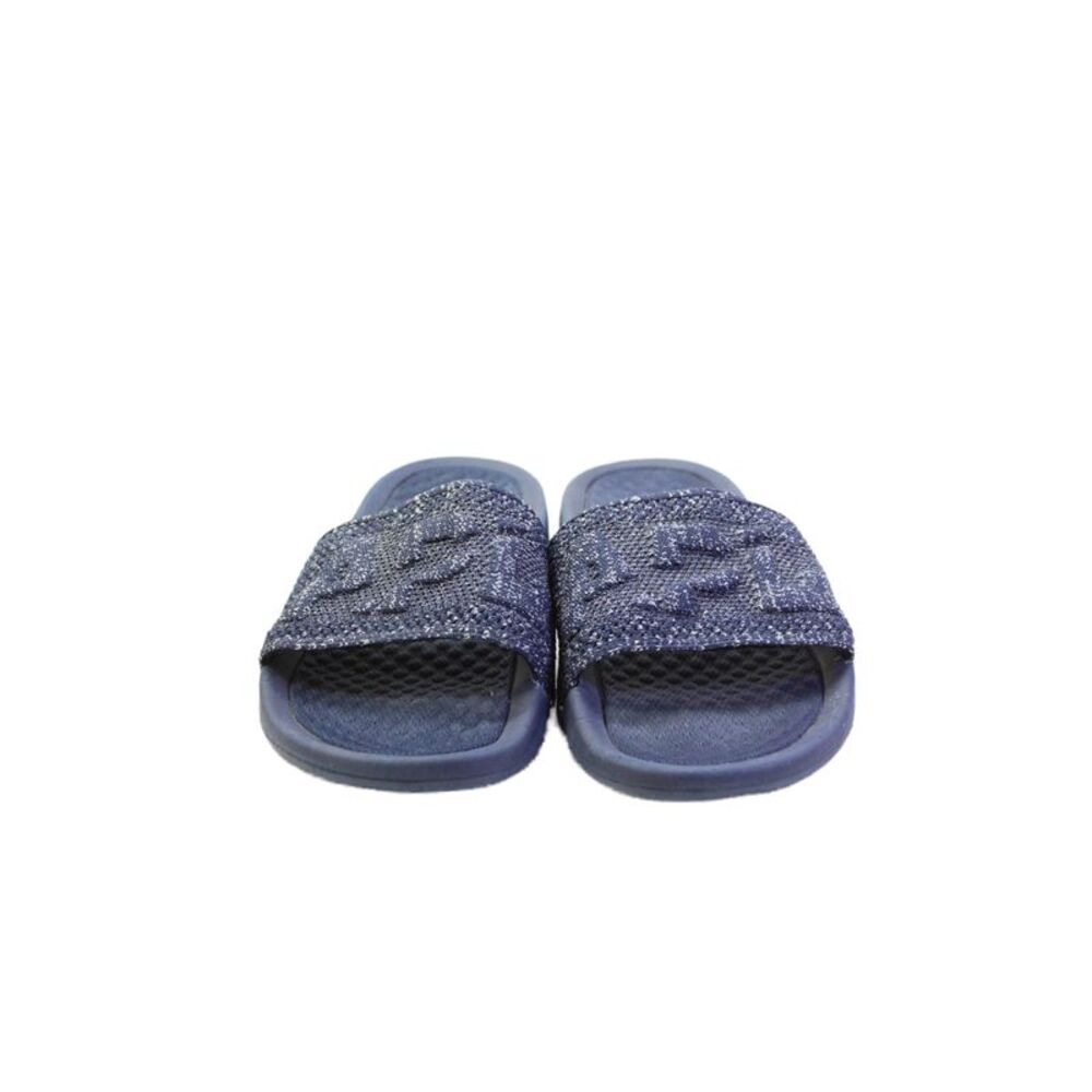 APL Womens Knit Single Strap Logo Slide Sandals Navy Blue Size 10 - Picture 2 of 5
